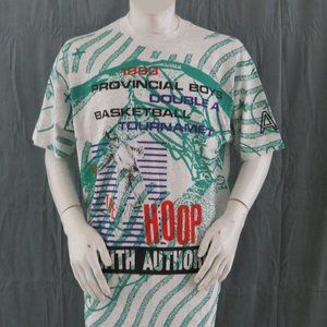 Vintage Basketball Shirt - 1993 BC AA Champions All Over Print - Men's XL